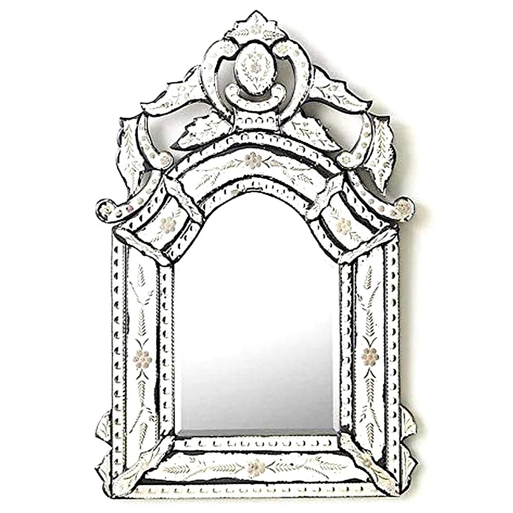 Arched Floral Panel Mirror